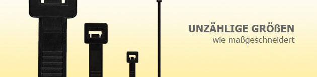 Kabelbinder, von winzig bis riesig