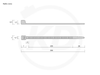 Hellermann T-Serie KB 4,7 x 390 mm, natur - genaue Mae