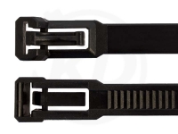 7,5 x 150 mm Kabelbinder, wiederlsbar, schwarz, 100 Stck