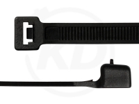 4,8 x 370 mm Kabelbinder, wiederlösbar, schwarz 100 Stück