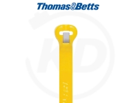 T & B - Kabelbinder mit Stahlzunge, 4,8 x 361 mm, gelb, 1000 Stück