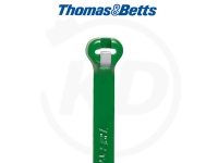 T & B - Kabelbinder mit Stahlzunge, 6,9 x 340 mm, grün, 500 Stück