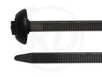 7.6 x 375 mm cable ties for single hole mounting, 100 pieces