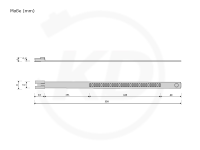 7.2 x 335 mm stainless steel cable ties with ladder lock - exact measurements