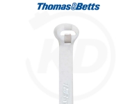 T & B - Steel tongue cable ties, 3,6 x 140 mm, white, 1000 pieces