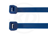 2.6 x 200 mm cable ties, blue, 100 pieces