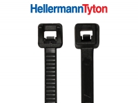 Hellermann CT 7,6 x 390 mm of PP, black 500 pieces