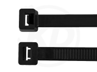 7.6 x 380 mm polypropylene cable ties, black, 100 pieces
