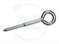 Eyelet screws, galvanized steel, 160 mm, 50 pieces