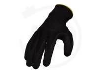 Polyester gloves with PU coating, black, size 8