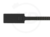 7.5 x 350 mm Kabelbinder mit Beschriftungsfeld, schwarz, 100 Stck