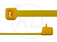 4.8 x 200 mm Kabelbinder wiederl�sbar, gelb, 100 St�ck
