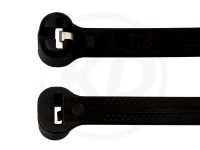 7.6 x 376 mm Kabelbinder mit Metallzunge, schwarz, 100 Stck