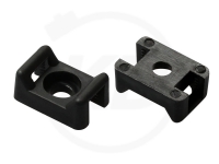 Screw fastened bases to 4,8 mm (M3), black, 100 pieces