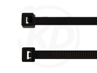 4.8 x 290 mm heat-stabilised cable ties, black, 100 pieces