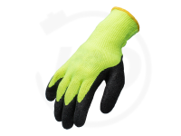 Winterhandschuhe mit Latexbeschichtung, leicht gefttert, gelb/schwarz, Gr. 10