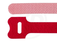 Velcro ties, red, 12,5 x 130 mm, 20 pieces