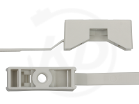 7.8 x 280 mm Kabelbinder mit Schraubhalter, grau, 100 Stck