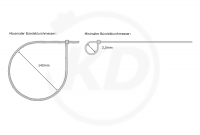 4.8 x 500 mm cable ties, blue - loop diameter