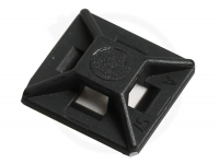 Klebesockel ohne Schraubloch, schwarz, 12 x 12 mm, 100 Stck