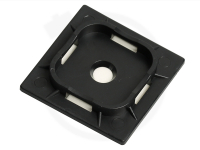 Adhesive bases with screwhole, black 40 x 40 mm, 100 pieces