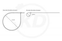 2.5 x 98 mm cable ties, beige - loop diameter