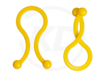 9 mm Twist Lock, yellow, 100 pieces