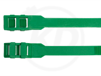 9 x 360 mm flat-head cable ties, green, 100 pieces