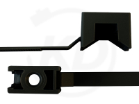 7.0 x 165 mm Kabelbinder mit Schraubhalter, schwarz, 100 Stck