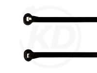 2.5 x 100 mm Kabelbinder mit Metallzunge, schwarz, 100 Stck