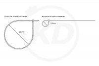 4.5 x 500 mm detectable cable ties - loop diameter