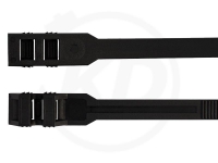 9 x 260 mm Kabelbinder mit Flachkopf, schwarz, 100 Stück