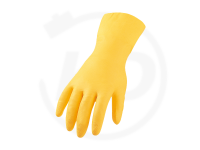 Natural latex gloves, yellow, size 8