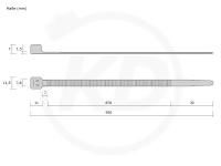 7.8 x 920 mm Kabelbinder, natur, 100 Stck