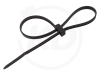 4.8 x 370 mm double loop ties, black, 100 pieces