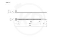 3.6 x 150 mm Kabelbinder mit Stopper, schwarz - genaue Mae