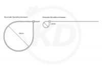4.8 x 300 mm cable ties SOPO, natural - loop diameter