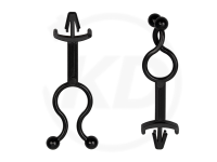 11 mm Kugelbinder mit Steckfu, schwarz, 100 Stck