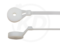 6.5 x 180 mm Kabelbinder mit Schraubplatte M6, natur, 100 Stck