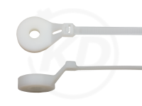 6.5 x 180 mm Kabelbinder mit Schraubplatte M8, natur, 100 Stck