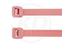 4.8 x 200 mm cable ties, pink, 100 pieces