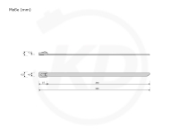 4.6 x 350 mm Edelstahlbinder mit Beschichtung - genaue Mae