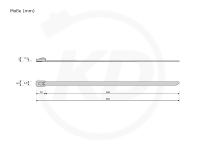 4.6 x 500 mm Edelstahlbinder mit Beschichtung - genaue Mae