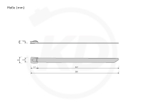 7.8 x 360 mm Edelstahlbinder mit Beschichtung - genaue Mae