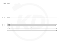 7.9 x 1067 mm stainless steel ties, 304 SS - exact measurements