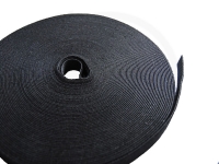 Velcro reel, black, 10 mm x 25 Meter