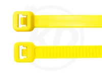 4.8 x 200 mm cable ties, neon yellow, 100 pieces