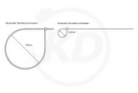 4.8 x 290 mm Kabelbinder, braun - Bndeldurchmesser