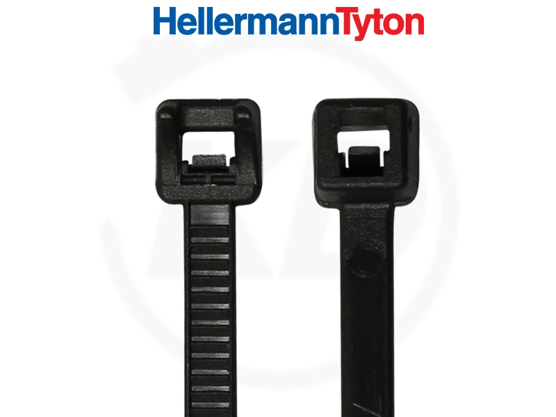 HELLERMANN Kabelbinder 210x T80R-PA66W-BK 100 Stück UV-witterungsstabil schwarz