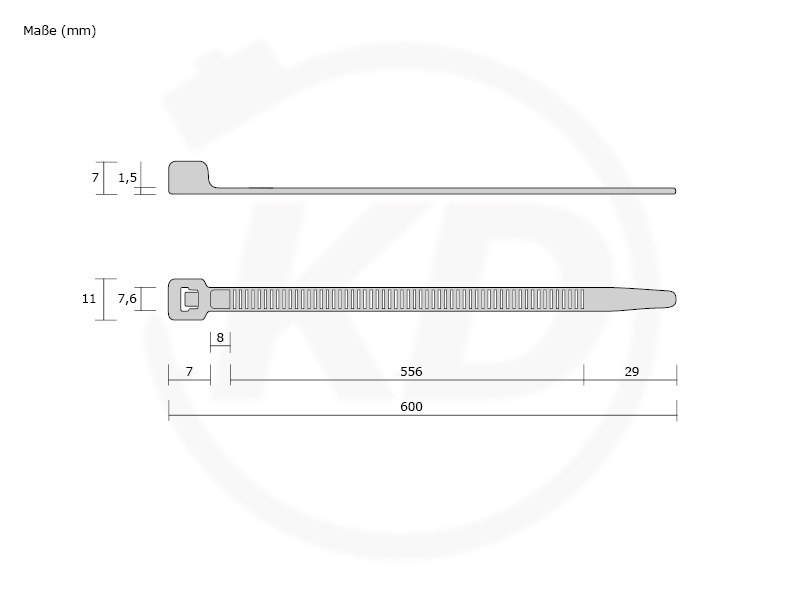 Edelstahl Kabelbinder 4,6 x 175 mm 100 Stück Metallkabelbinder